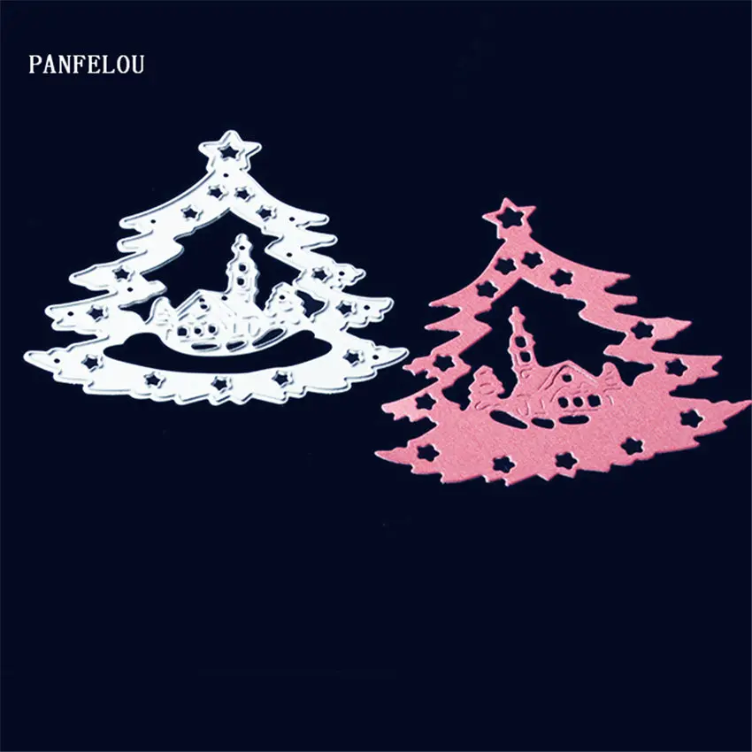 PANFELOU Metal craft Snow village paper die cutting dies for Scrapbooking/DIY Easter wedding cards Hand account | Дом и сад