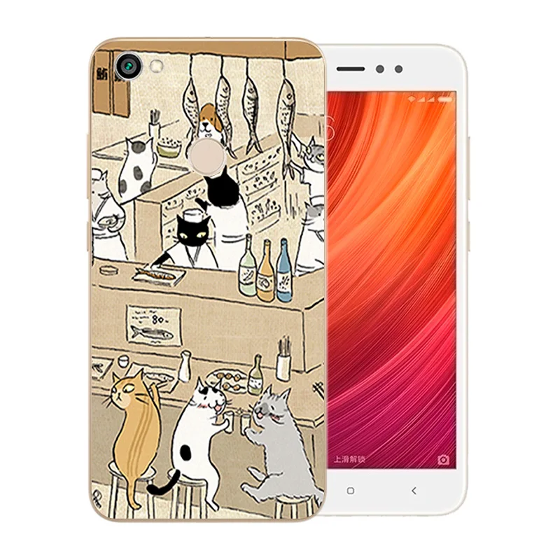 For Xiaomi Redmi Note 5A Prime Fingerprint Cases Silicone Cats Family Pattern 5.5&quot Phone for Hongmi Pro Cover |