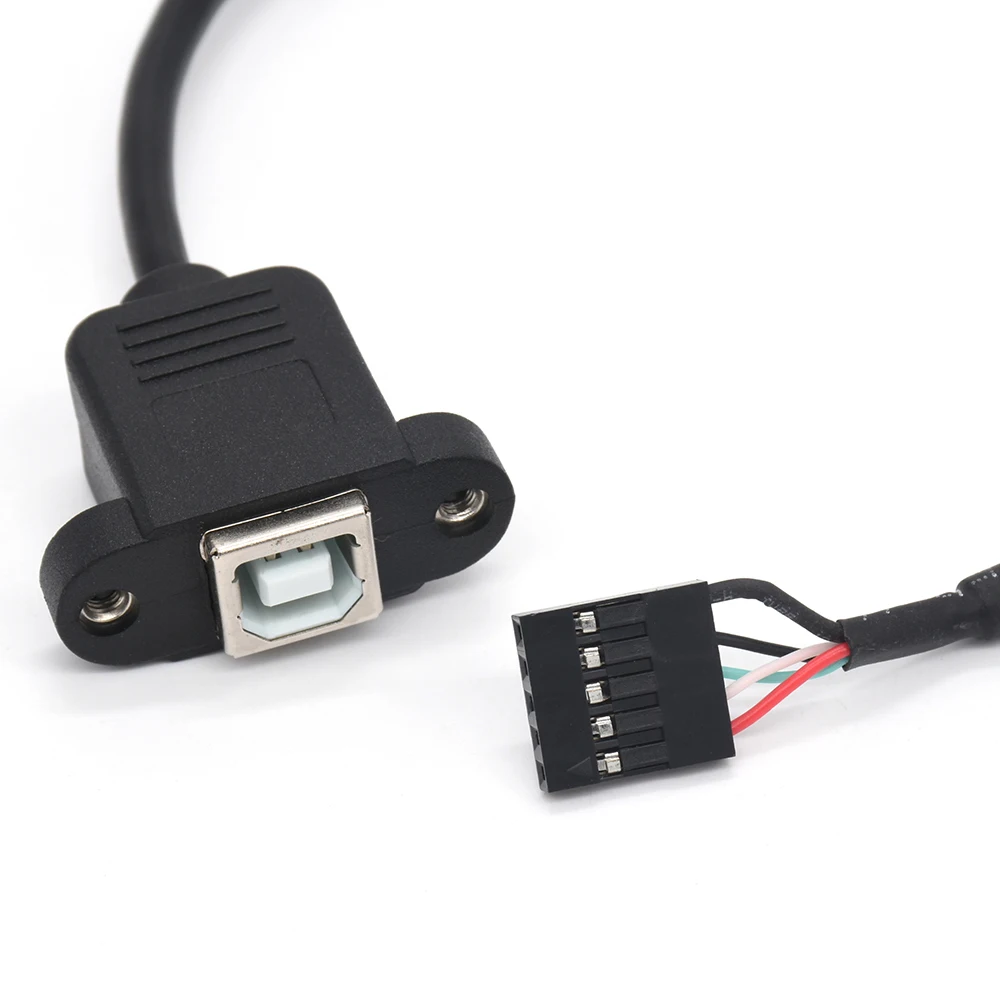 10 шт./лот 30 см 50 USB 2 0 B Тип гнездо принтера панель крепление на шаг мм 5pin корпус