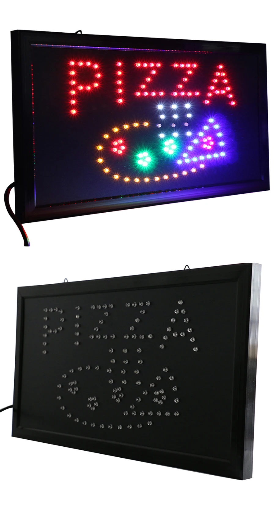 CHENXI 21 Стили Led пиццы магазин неоновые вывески «открыто» Крытый анимированные движения бег 19*10 дюймов пиццы магазин пищевой дисплей