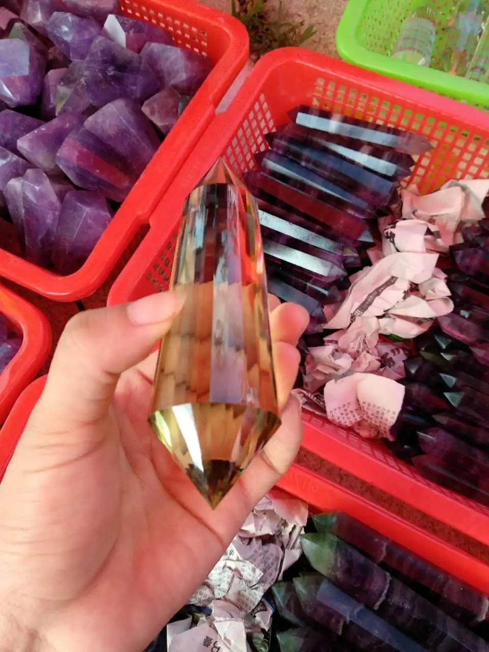 24-сторонний прозрачный лемуриан семена цитрин кварц природный вдохновение