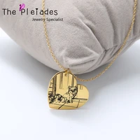 925 sterling silver photo engraved necklace personalized your deal photo gold plate custom picture necklace dog image