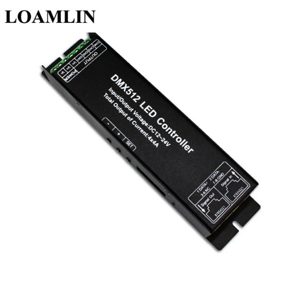 Светодиодный декодер RGBW DMX 512 4 канальный Декодер * 4A для светодиодных лент