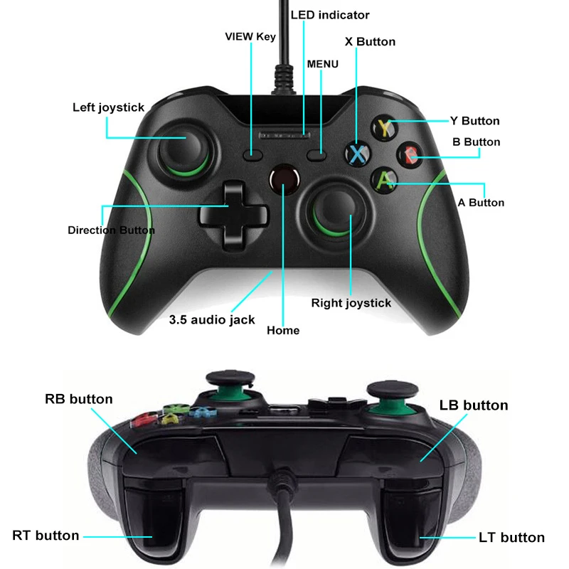 Геймпад игровой контроллер USB проводной для microsoft Slim 360 PC Gamer Android Smart ТВ коробка