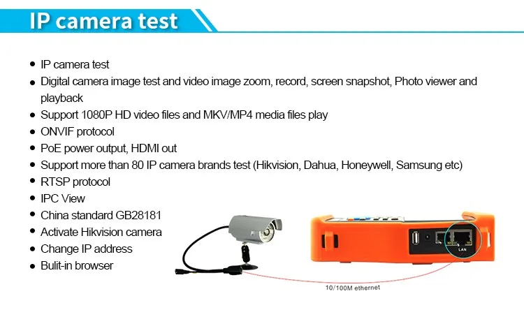 Ipc-4300, новинка 4," ipc тестер, ip-камера, тестер AHD/CVI/TVI/SDI tdr Кабельный тестер, поддержка Wi-Fi