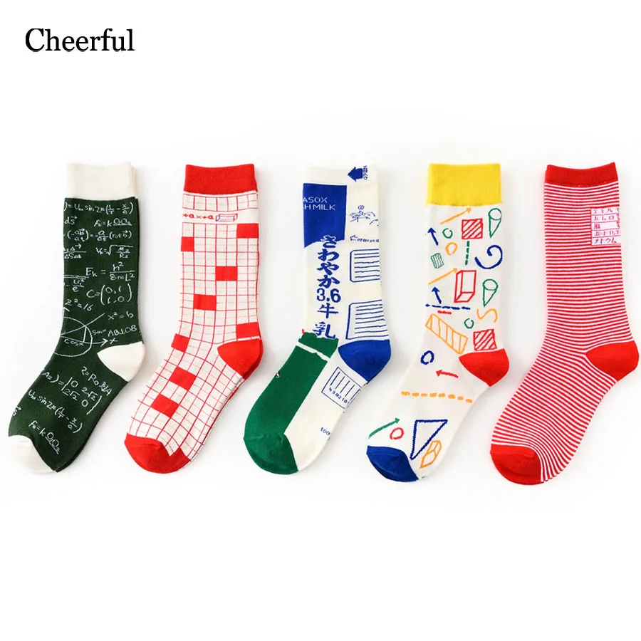 2019 новые модные Kawaii Womem носки корейские учебники серии Harajuku граффити хлопковые