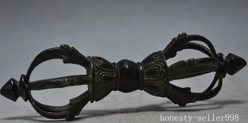 Рождество 10 &quotСтарый тибетский буддистский храм чистый Бронзовый exorcism Pray Phurpa