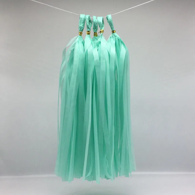 Mint Green 25*35 см бумажный баннер с кисточками на день рождения, свадьбу, вечеринку, день рождения ребенка, рождественские праздничные шары, украшение для одного года - Цвет: Mint Green