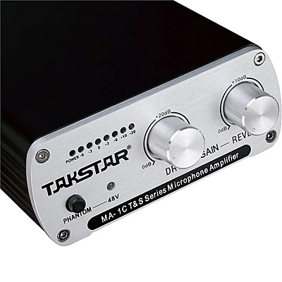 Takstar светодиодный Усилитель для микрофона с фантомным питанием 48 В настраиваемый