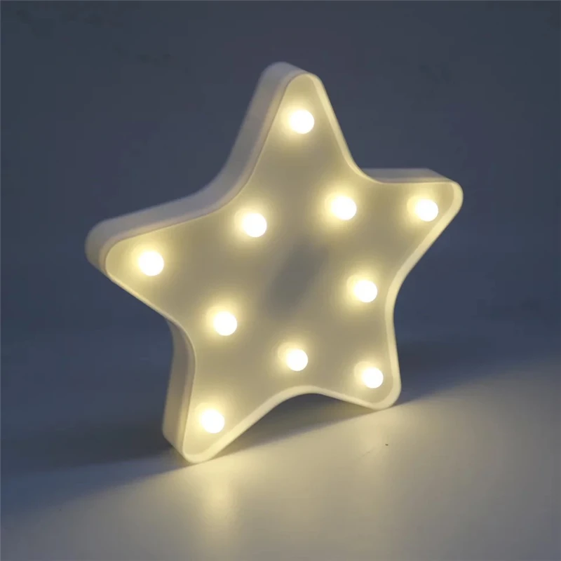 Luminaria 3D Marquee Единорог Фламинго Микки Настольный светодиодный светильник любовь детский ночной Светильник Звезда Луна облако сердце декор в виде оленя буквы