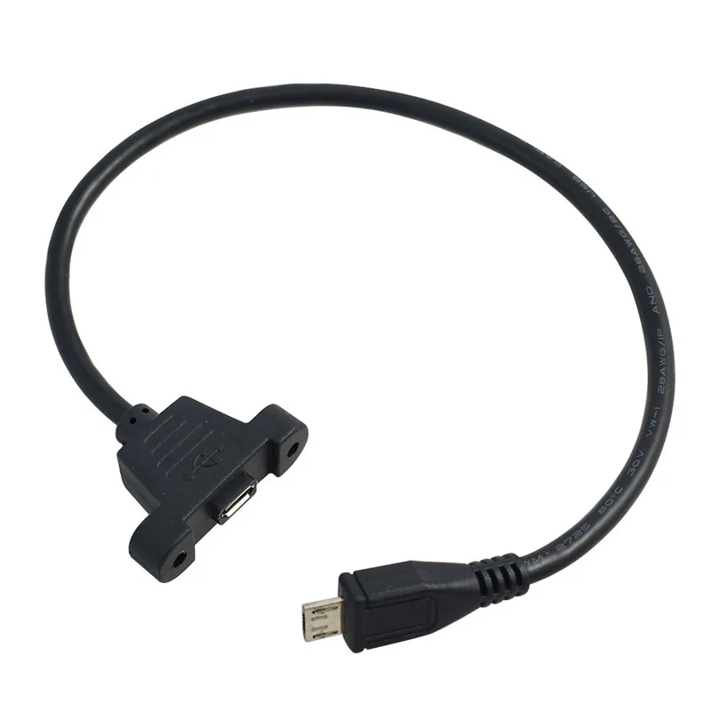 Micro-USB 5pin Micro USB 2 0 Штекерный разъем для Женский удлинитель 30 см 50 с отверстием