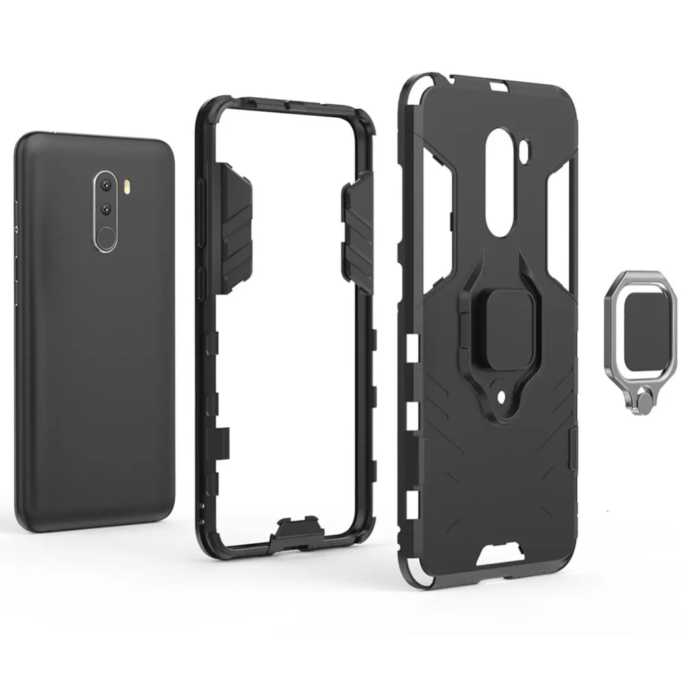Чехол YeeSite с кольцом-подставкой для xiaomi POCOPHONE F1 POCO противоударный силиконовый