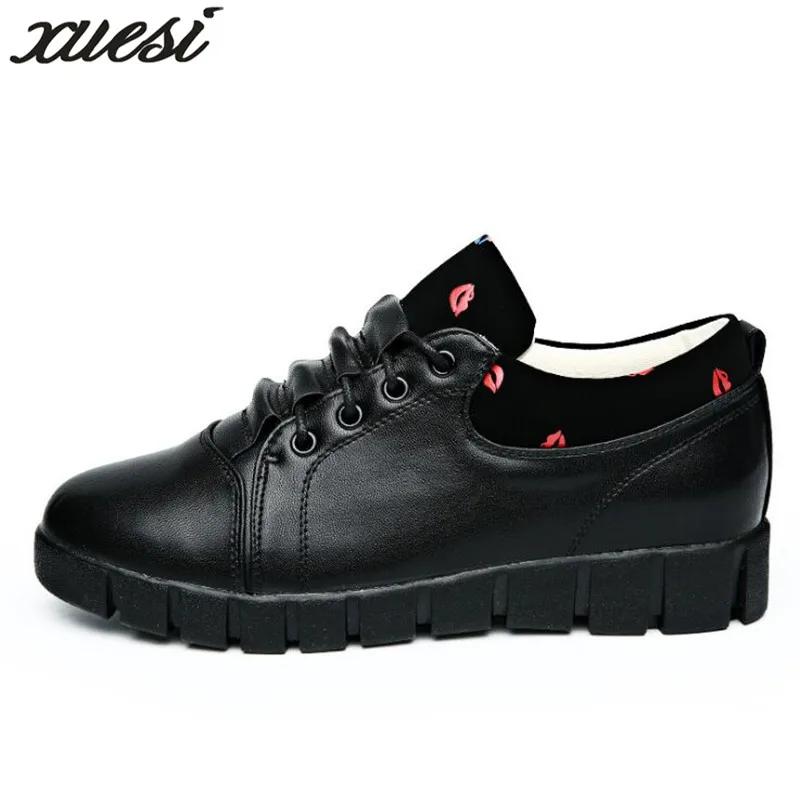 Xuesi 2018 Демисезонный Женские туфли-лодочки кожа Дамская обувь Zapatillas Mujer