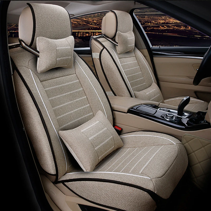 Льняные автомобильные чехлы для chevrolet lacetti captiva niva aveo sail optra аксессуары dodge challenger