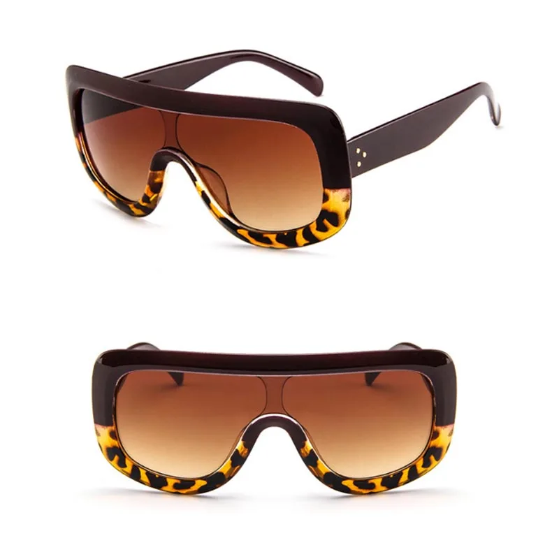 C6 ZYOMY женские очки Gafas жаба линзы UV400 очки аксессуары сиамские Солнцезащитные очки женские негабаритные большие оправы Oculos De sol - Цвет линз: C6