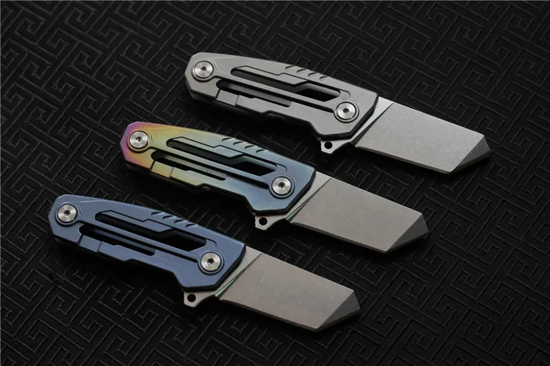MIKER HY007 складной нож с титановой ручкой D2 стальным лезвием, нож для охоты, кемпинга, фруктов, EDC инструменты