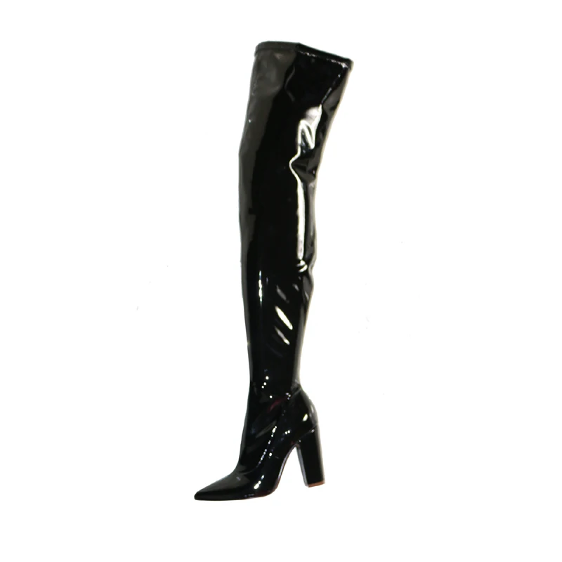 TIMETANG Fashion Women Shoes Free Shiping Cool Pointed Toe Square Heel Over-the-Knee Woman Long Boots Customized Thigh High Boot