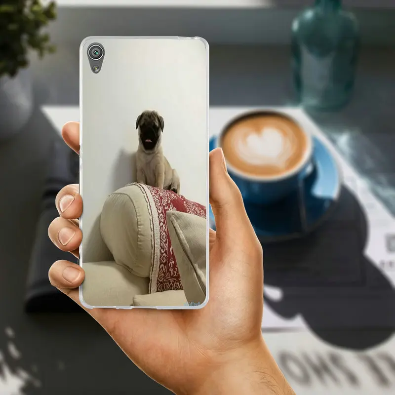 Дружба Оригинальный чехол pug Life тонкий мягкий силиконовый для телефона sony Xperia Z