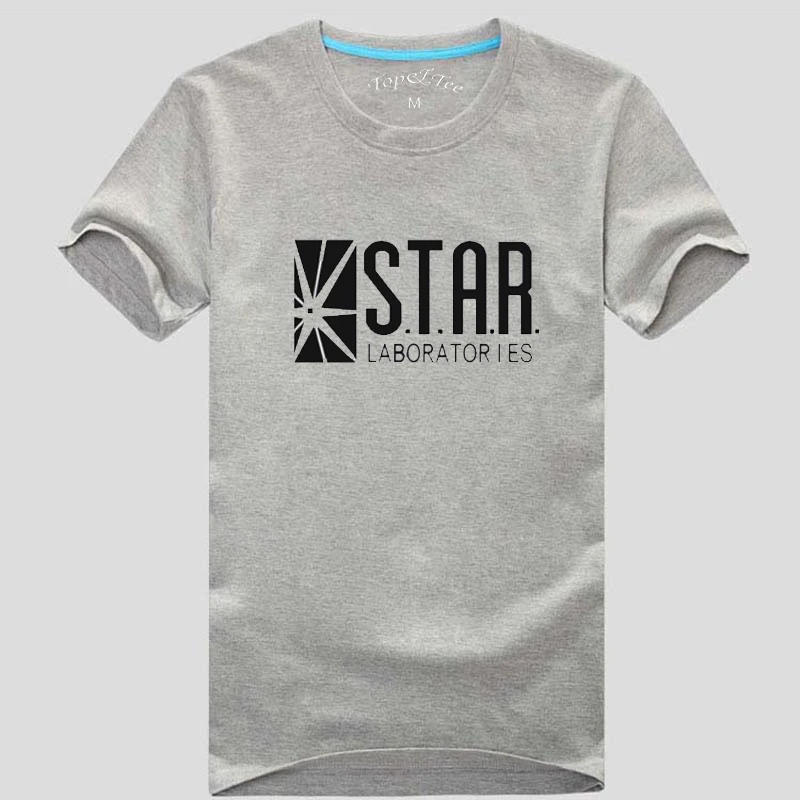 Star Laboratories футболки Для мужчин с надписью короткий рукав Футболка круглым вырезом