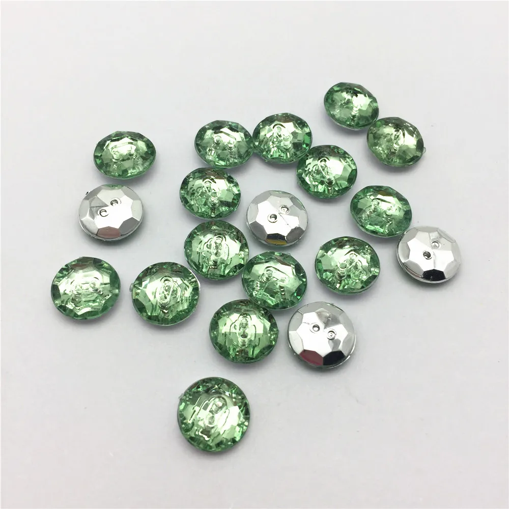 100 шт. прозрачные зеленые пуговицы с двумя отверстиями 11 мм|sewing buttons|buttons transparentbuttons