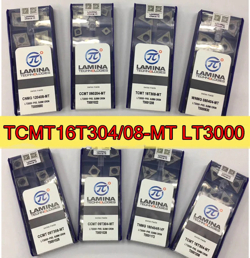 TCMT16T304 MT TCMT16T308 LT3000 100% Швейцарский металлический керамический Lamina твердосплавный