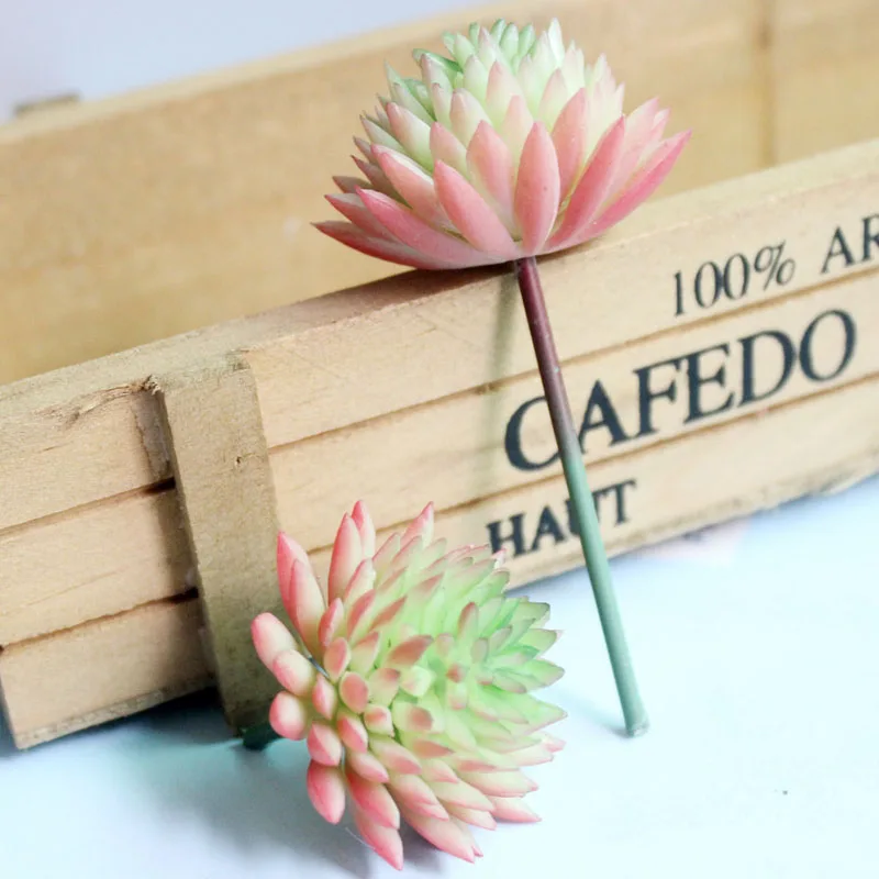 Мини Фиолетовый суккуленты цветы искусственные растения домашний сад бонсай