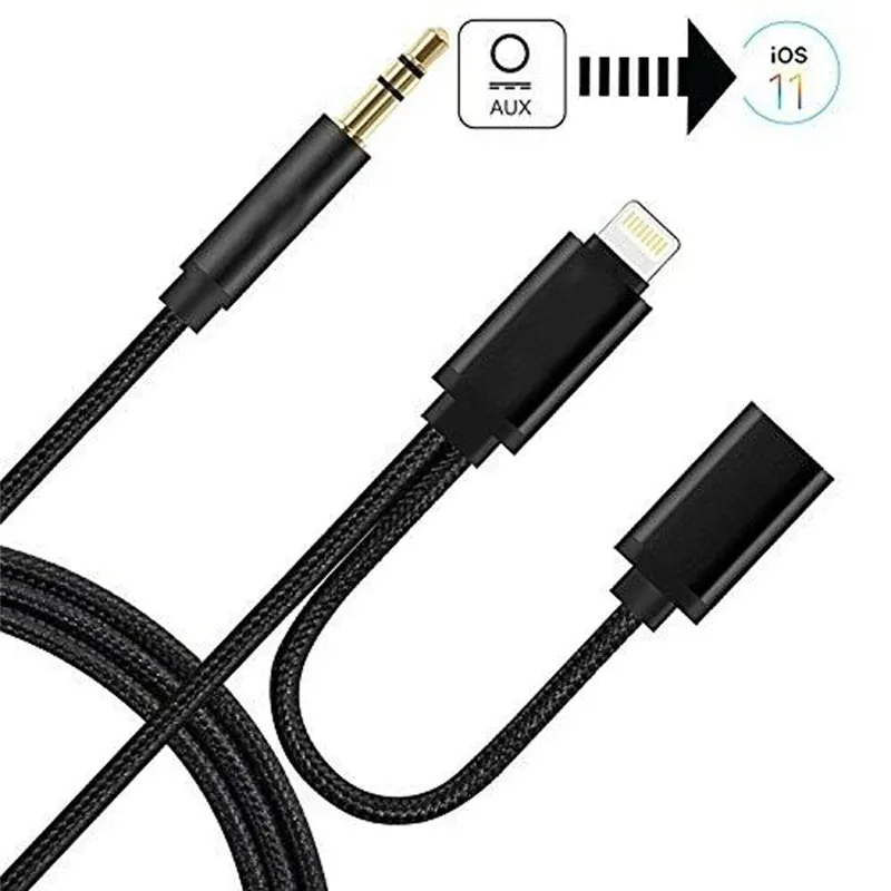 2в1 кабель Lightning для Aux 3 5 мм и Apple IPhone 6/6 s/6 sPlus/7 Plus/8 Plus/X/Xs/Xr/Xs Max 1M Наушники для/Xs