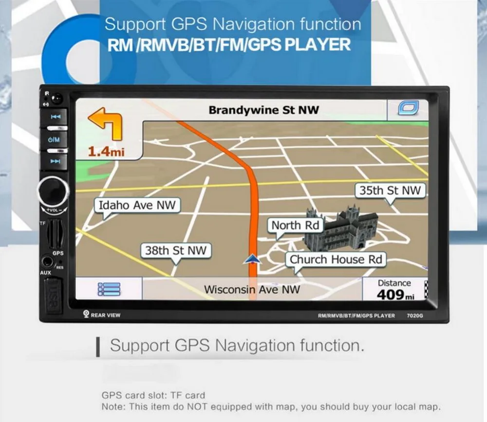 2 Din Автомагнитолы 7''Touch экранный проигрыватель + сзади Камера Bluetooth зеркало с