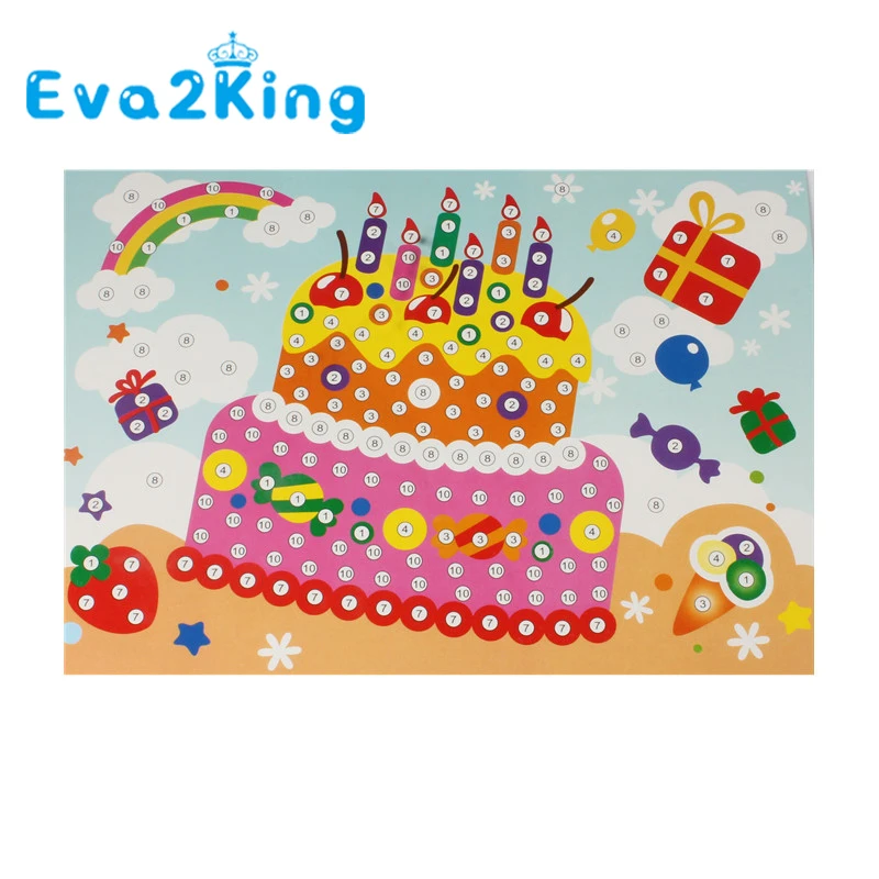 Eva2king Творческая мозаика головоломки мультфильм Кристалл 3D детей мастерства