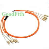 fiber patch cord jumper lc lc multimode 50125 om2 trunk breakout 2 0mm 4 cores goodftth 1 15m