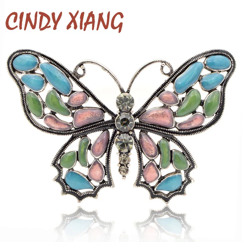 CINDY XIANG красивые эмалированные броши-бабочки для женщин, Винтажные заколки-насекомые, брошь, зимний стиль, пальто, платье, аксессуары, подарок