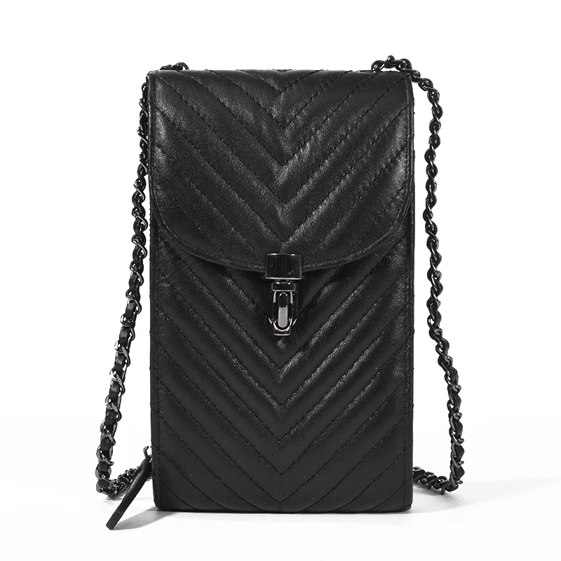 Лидер продаж стильный мини-кросс-боди модный резьбовой V-образный клетчатый