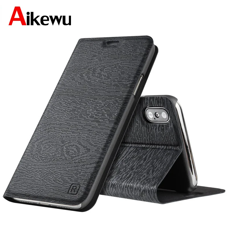 Чехол Aikewu для iPhone X роскошный кожаный чехол книжка в виде книги Apple полная Защита