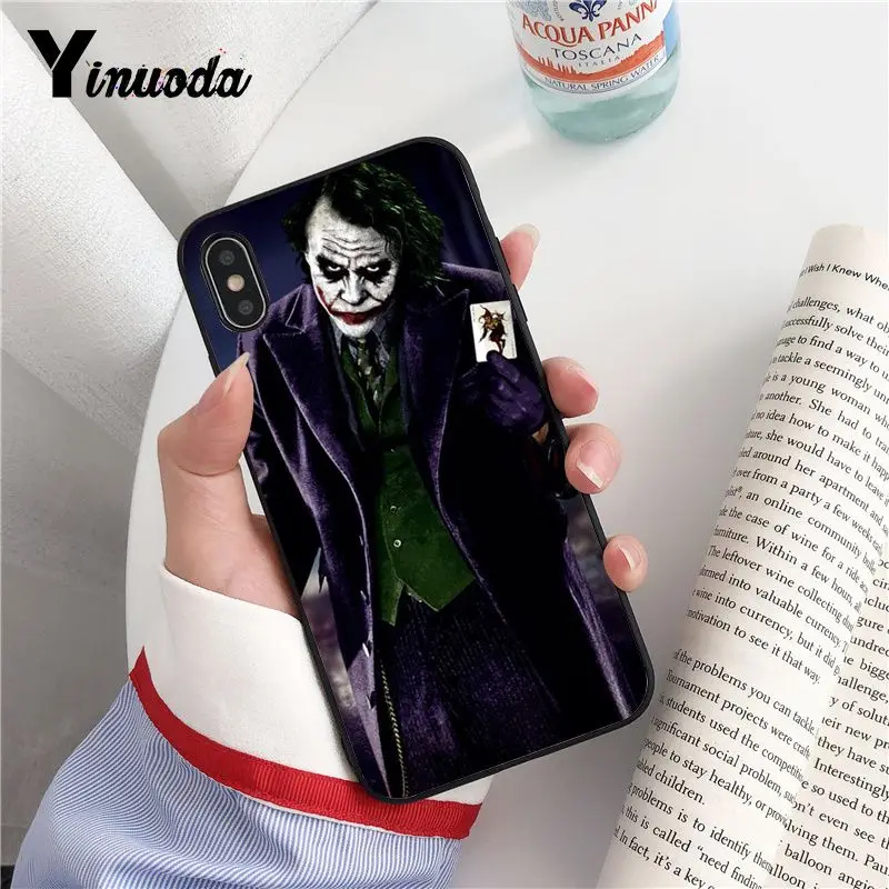 A8 Yinuoda Бэтмен Темный рыцарь Джокер карта новое поступление черный чехол для телефона для iPhone 8 7 6 6S Plus X XS MAX 5 5S SE XR 10 Чехол - Цвет: A8