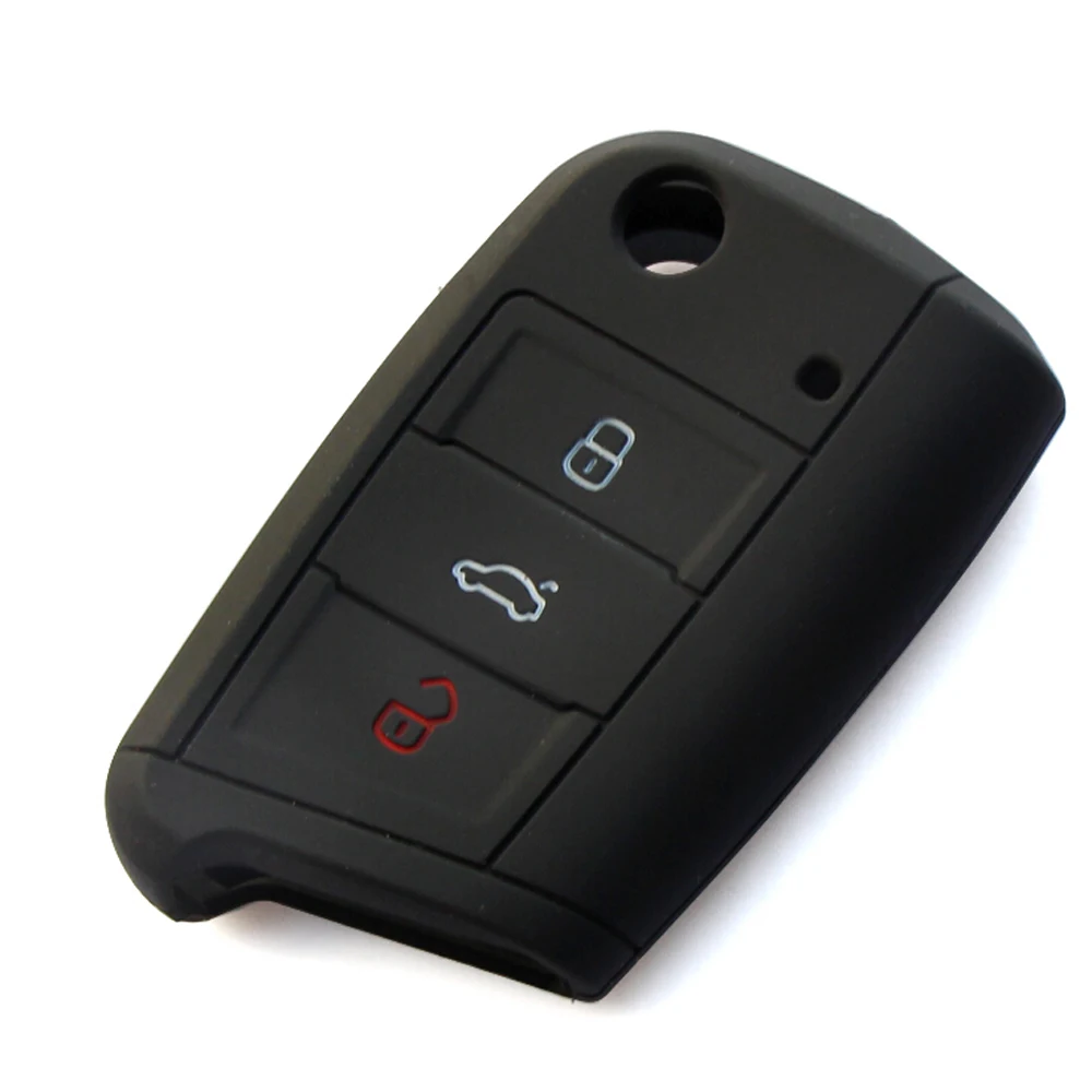 Силиконовый чехол для ключей VW Polo Golf 7 Tiguan Skoda Octavia Kodiaq Karoq SEAT aeca Leon Ibiza 2015 2016