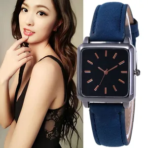 Женские часы в минималистичном стиле 2019, Прямая поставка, модные трендовые черные наручные часы с кожаным ремешком для женщин, часы для женщин