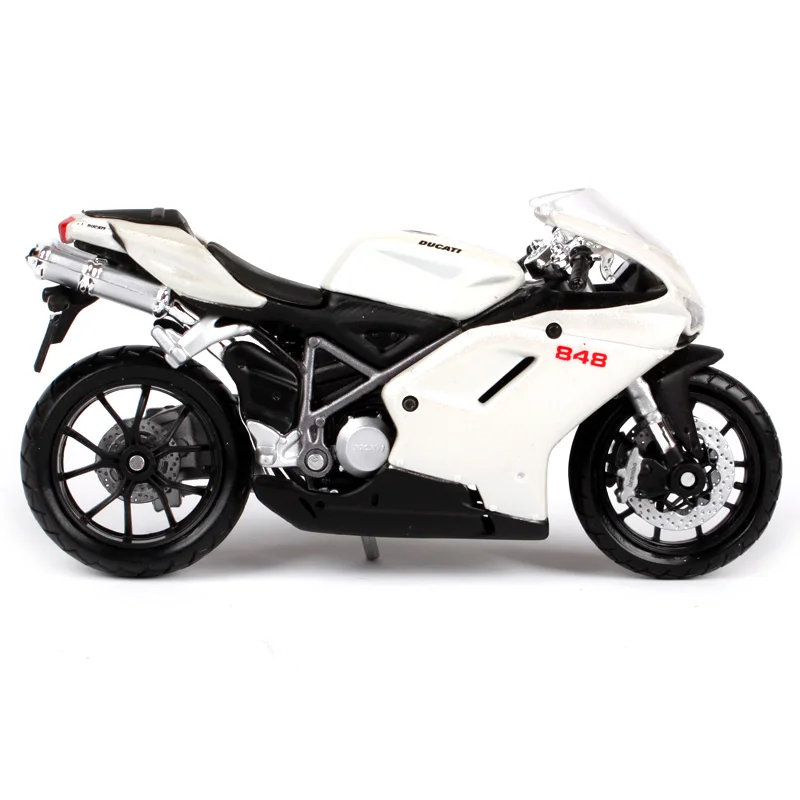 Maisto 1:18 Ducati pearl white литье под давлением для мотоцикла 848 крутой любителей коллекции