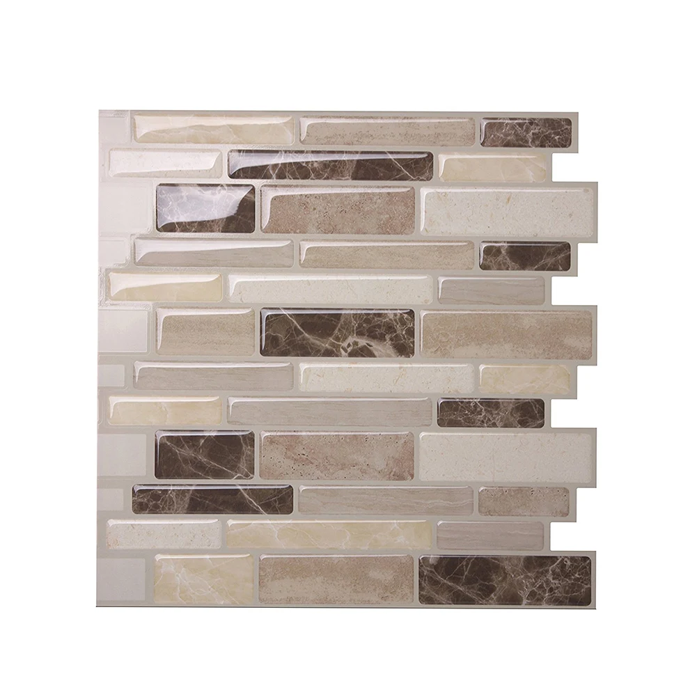 Hot Modern PVC 3D Tile Style Self-Adhesive Wallpaper Home Room DIY Wall Sticker Decor | Дом и сад