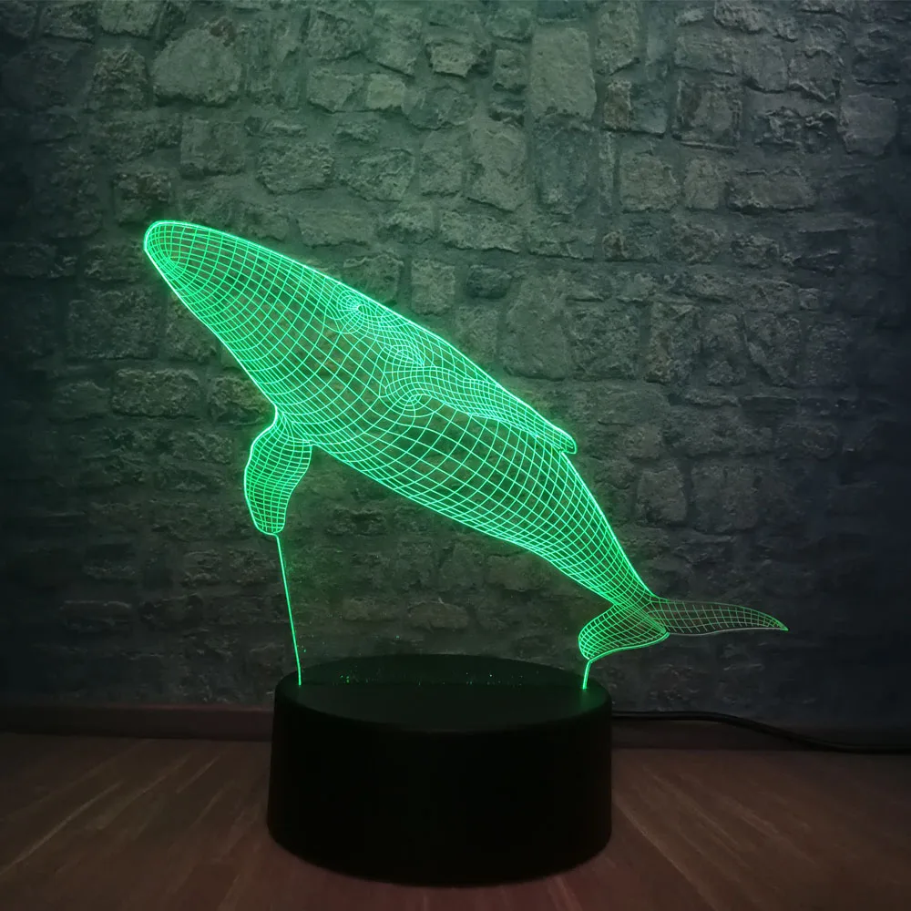 Новинка 2019 животное 3D светодиодная USB лампа подводный мир Рыба Кит Cetacea