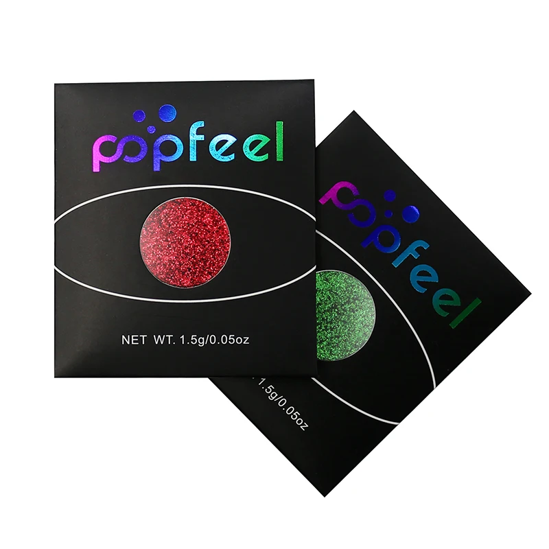 Popfeel, 18 цветов, монохромные блестящие тени для век, пудра для макияжа глаз, блестящая пудра, отпрессованная Алмазная пудра для макияжа, блестящая пудра TSLM1