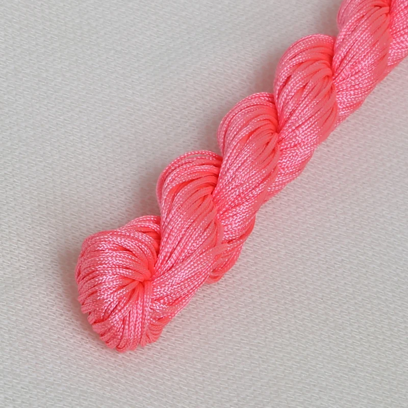 Нейлоновый шнур для браслета 24 м смешанный цвет 1 мм|rattail cord|polyester cordthread 1mm |