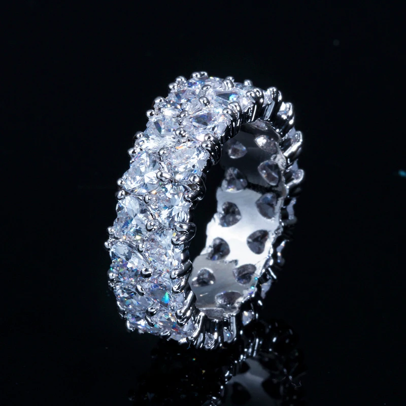 

CWWZircons Luxury Brand Womens Engagement Jewelry Love Heart Shaped Cubic Zirconia Stone Finger Rings for Ladies Gift R110