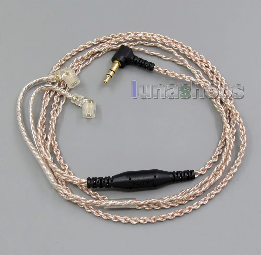 LN005641 3 5 мм 2 mmEarphone посеребренные OCC смешанные Фольга полиуритановый кабель для UE18