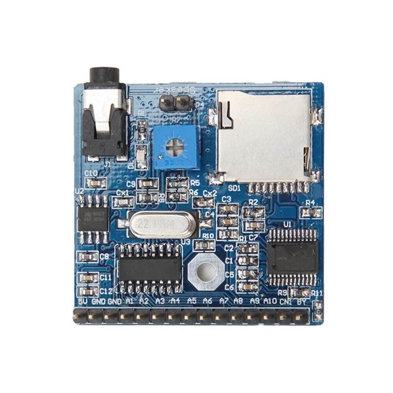 LEORY воспроизведения голоса, зарядная Модульная плата MP3 напоминание для Arduino DC5V 1A MP3 голосовые подсказки Поддержка MP3/WAV 16 GB TF карты для "сделай сам"