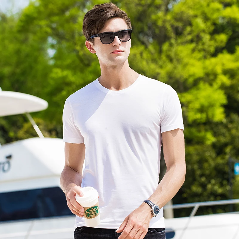 Мужская футболка с короткими рукавами 2019 летние новые повседневные топы