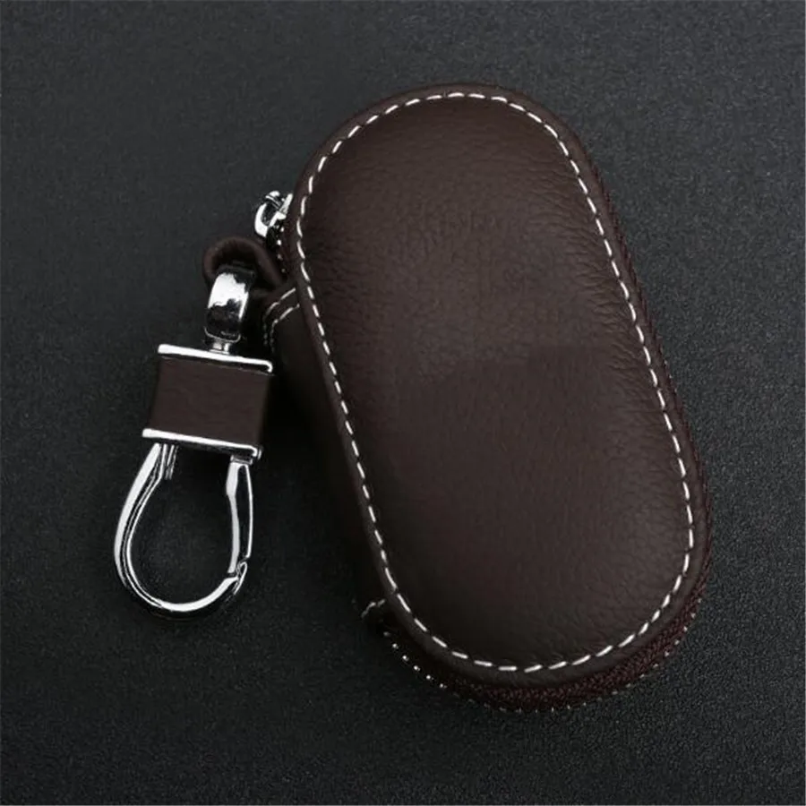 Чехлы сумки для ключей Кожаные чехлы с верхним слоем модный универсальный умный