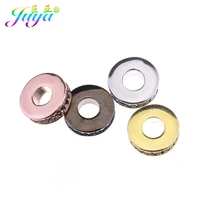 juya diy jewelry metal beads supplies goldrose gold round spacer beads for natural stones pearls beading jewelry making