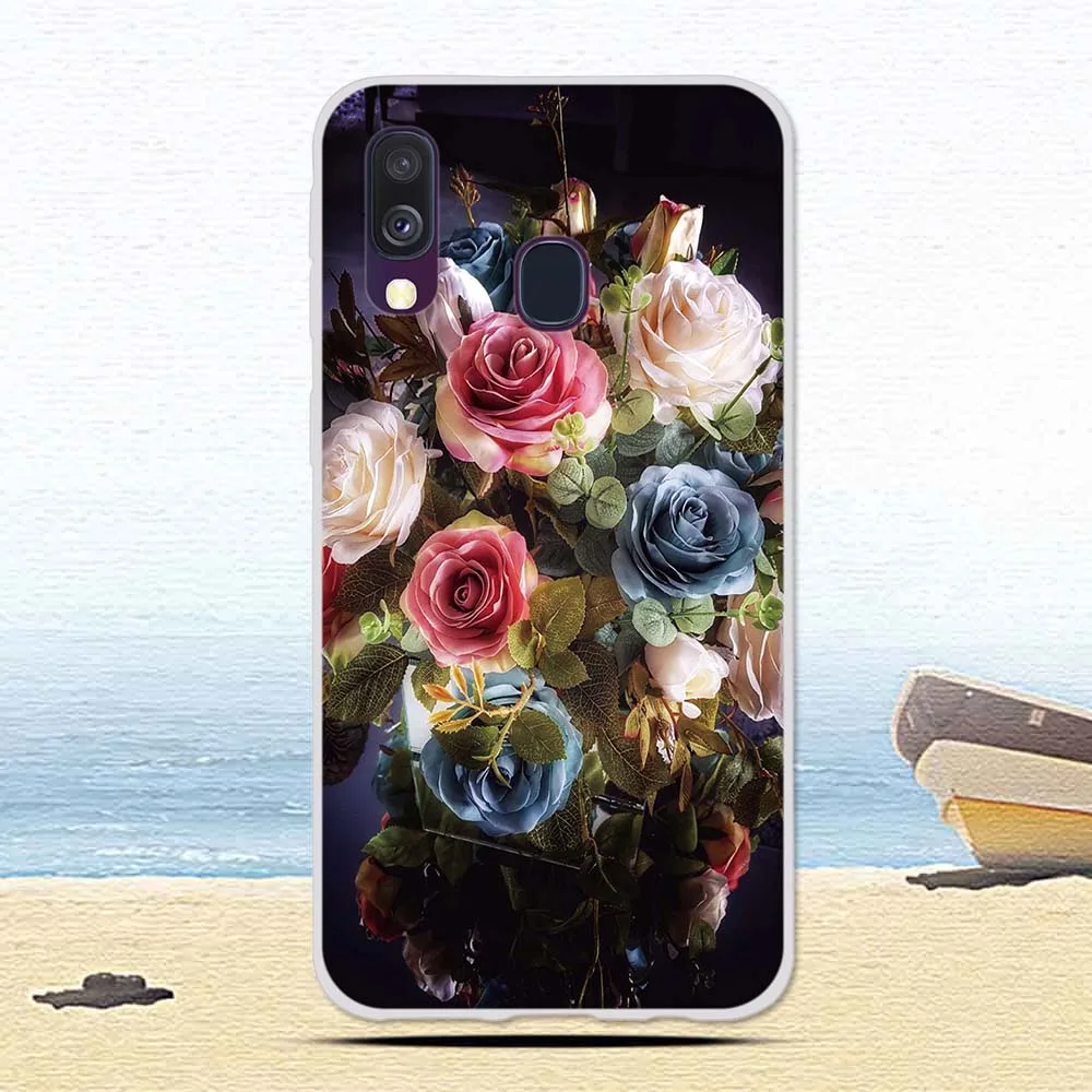 12 Роскошный мягкий силиконовый чехол из ТПУ для samsung Galaxy A40 A 40, чехол с цветочным рисунком кота, защитный чехол для телефона s Fundas Coque - Цвет: 12