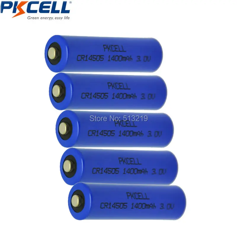 Литиевые цилиндрические аккумуляторы CR14505 14505 crara 3V 1400 мАч 5 шт.|battery operated decorative