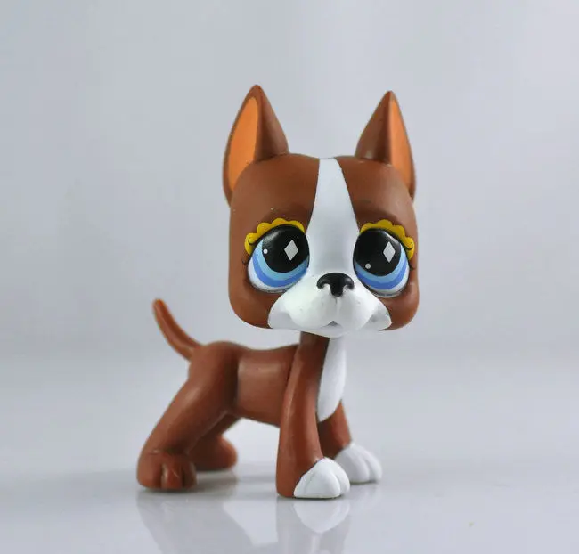 Littlest Pet коричневая и белая большая собака Dane детская фигурка девушки игрушка